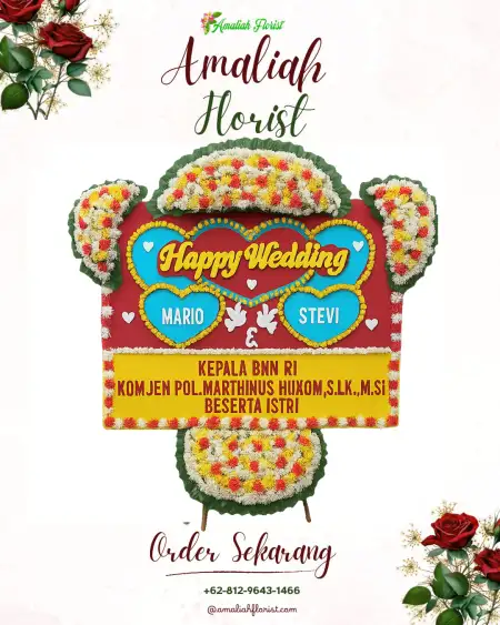 Papan Bunga Pernikahan Muara Tenang